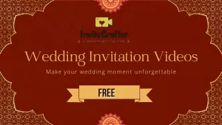 Wedding Invitation Videos Creater - Invitecrafter