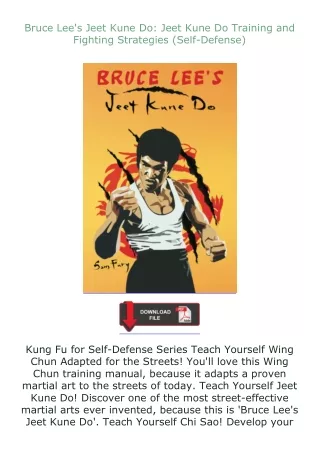 read ❤️ebook (✔️pdf✔️) Bruce Lee's Jeet Kune Do: Jeet Kune Do Training and Fighting Strategies (Self-Defense)