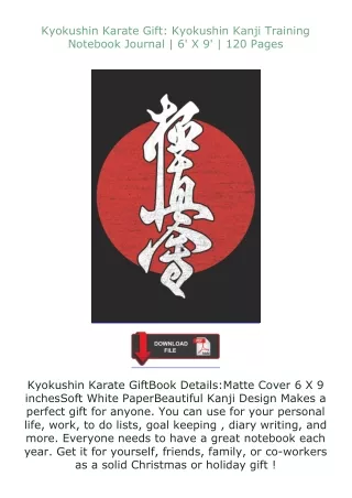 Kyokushin-Karate-Gift-Kyokushin-Kanji-Training-Notebook-Journal--6-X-9--120-Pages