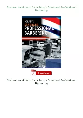 Ebook❤(download)⚡ Student Workbook for Milady's Standard Professional Barbering