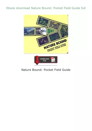 ❤Ebook❤ ⚡download⚡ Nature Bound: Pocket Field Guide full