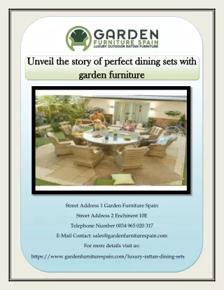 Unveil the story of perfect dining sets with garden furniture
