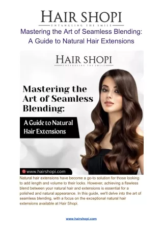 Mastering the Art of Seamless Blending: A Guide to Natural Hair Extensions