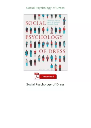 Kindle✔(online❤PDF) Social Psychology of Dress