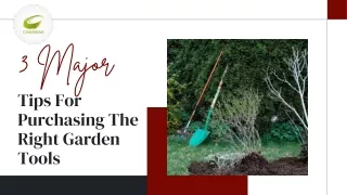 3 Major Tips For Purchasing The Right Garden Tools