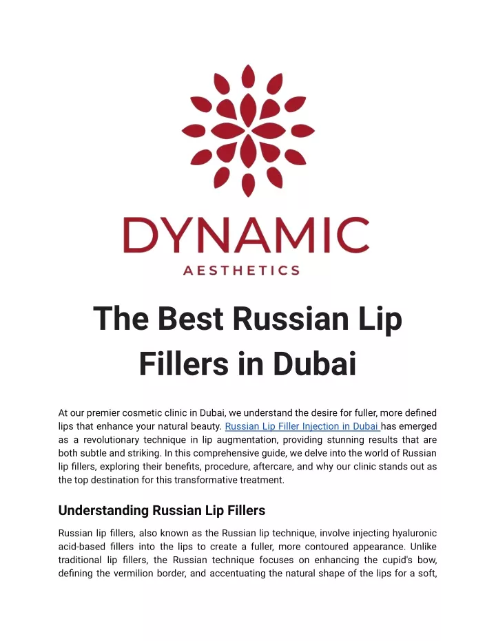 the best russian lip fillers in dubai