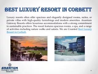 Top Best Luxury Resort in Corbett