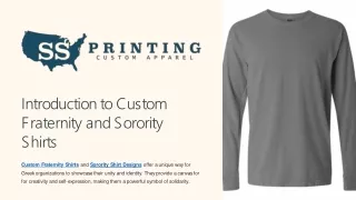 Introduction to Custom Fraternity and Sorority Shirt