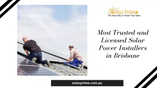 Most Trusted and Licensed Solar Power Installers in Brisbane