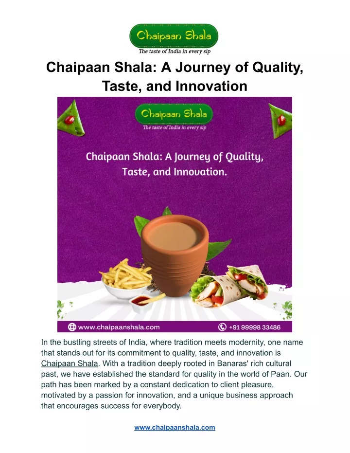 chaipaan shala a journey of quality taste