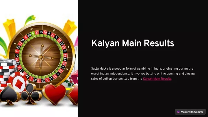 kalyan main results