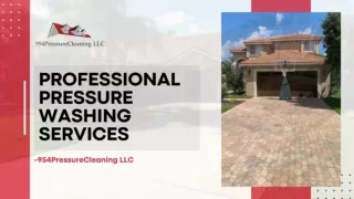 Hire 954 Pressure Cleaning LLC For The Best Pressure Cleaning Services