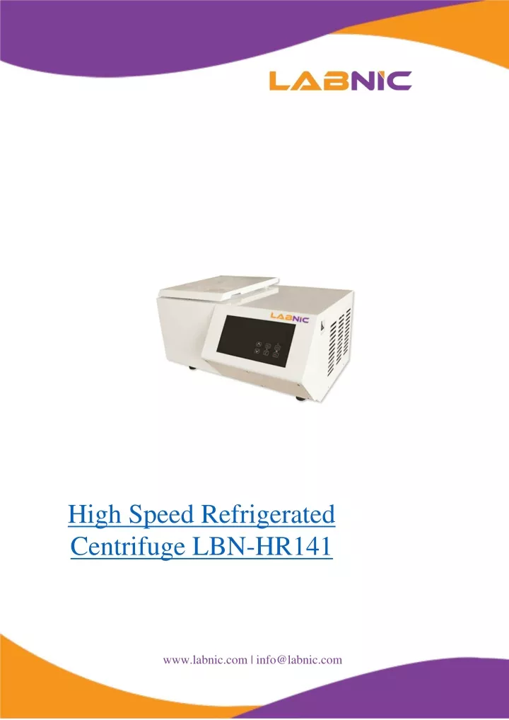 high speed refrigerated centrifuge lbn hr141