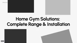 Home Gym Solutions_ Complete Range & Installation