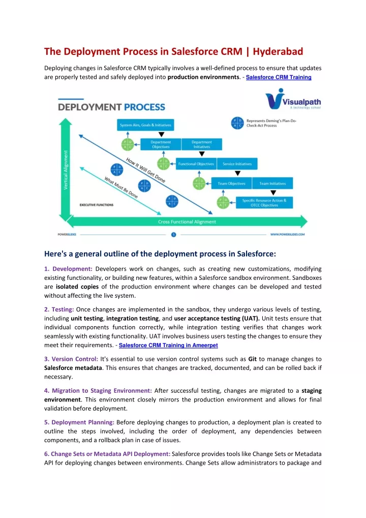 the deployment process in salesforce crm hyderabad