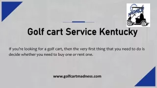 Golf cart Service Kentucky