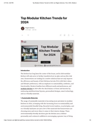 Top Modular Kitchen Trends for 2024