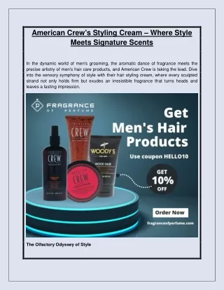 Men's hair care products