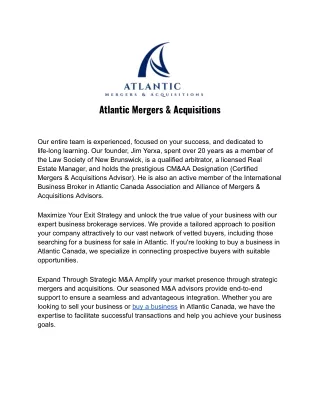 Atlantic Mergers & Acquisitions (4)