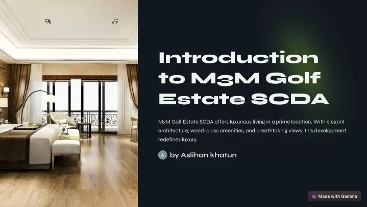 introduction to m3m golf estate scda