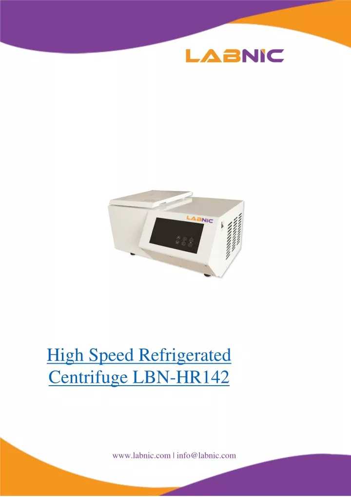 high speed refrigerated centrifuge lbn hr142