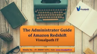 the administrater guide of amazon redshift
