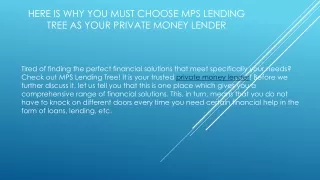 Private Money Lender