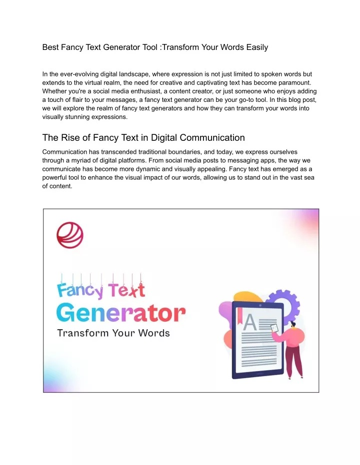 best fancy text generator tool transform your