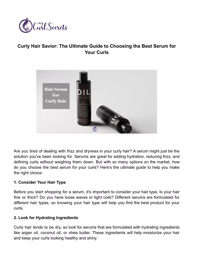 curly hair savior the ultimate guide to choosing