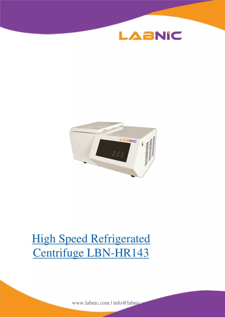 high speed refrigerated centrifuge lbn hr143