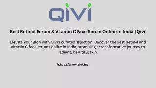 Best Retinol Serum & Vitamin C Face Serum Online In India | Qivi