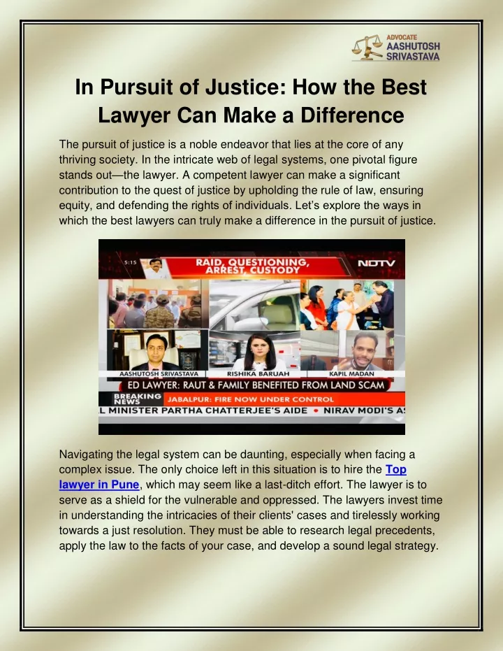 in pursuit of justice how the best lawyer