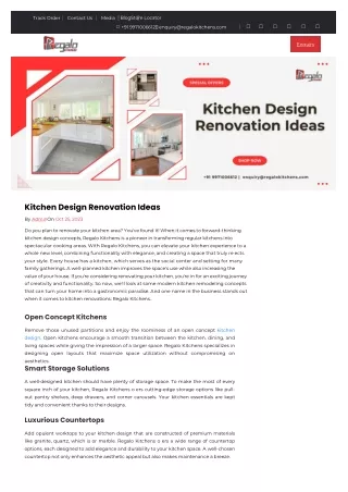 Kitchen Design Renovation Ideas
