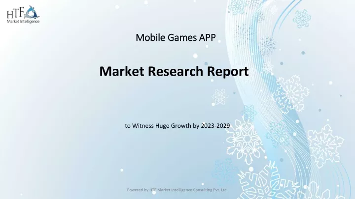 mobile games app market research report