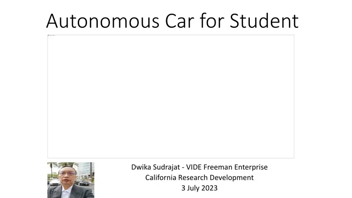 autonomous car for student