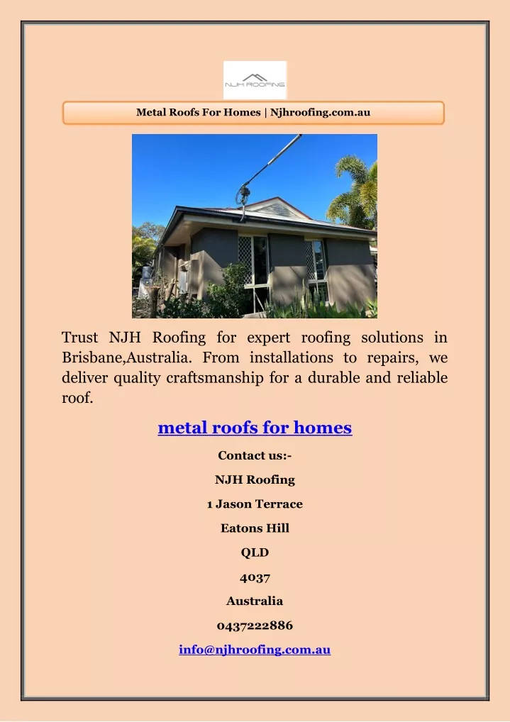 metal roofs for homes njhroofing com au