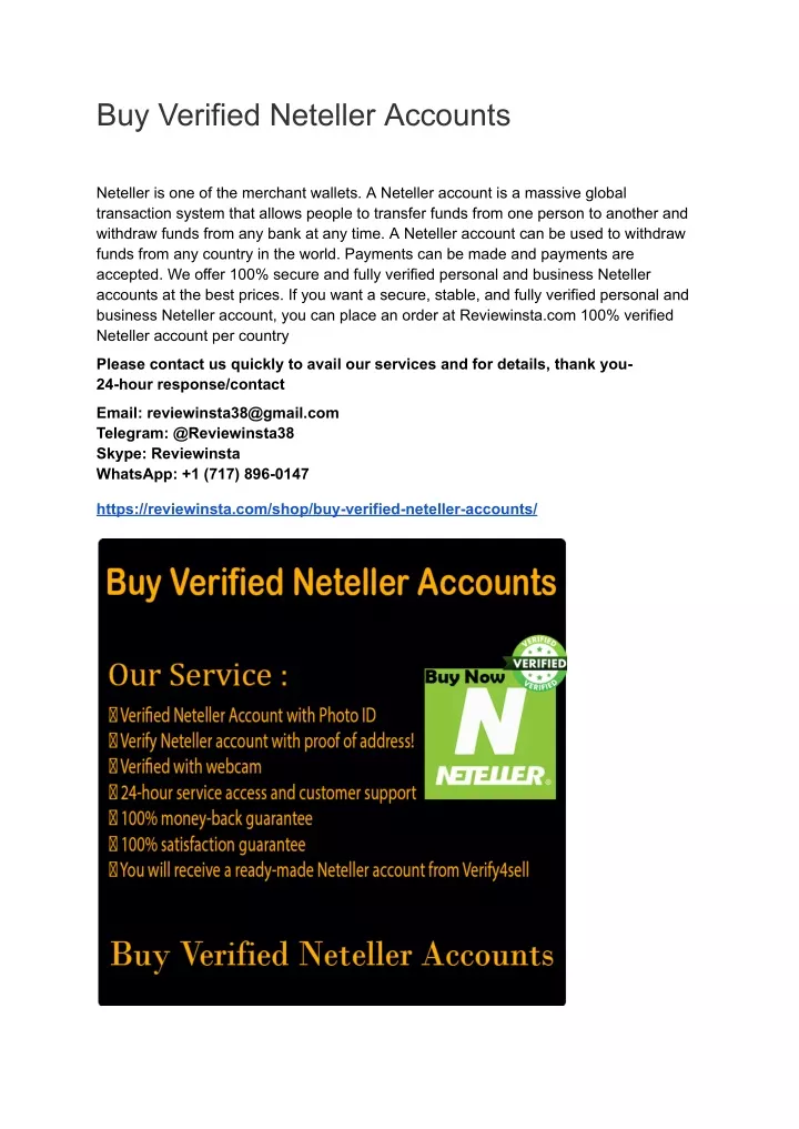 buy verified neteller accounts