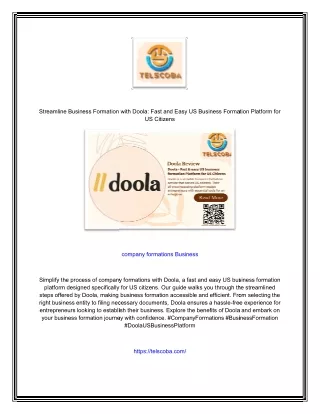Streamline Business Formation with Doola: Fast and Easy US Business Formation Pl