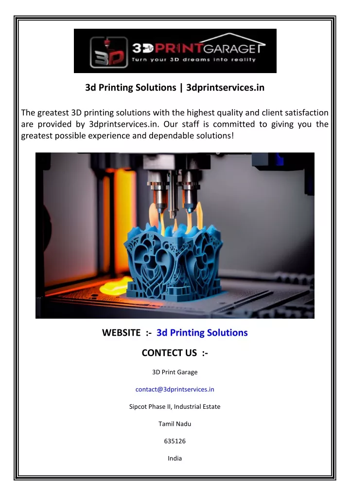 3d printing solutions 3dprintservices in