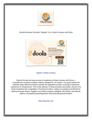Simplify Business Formation: Register Your Limited Company with Doola
