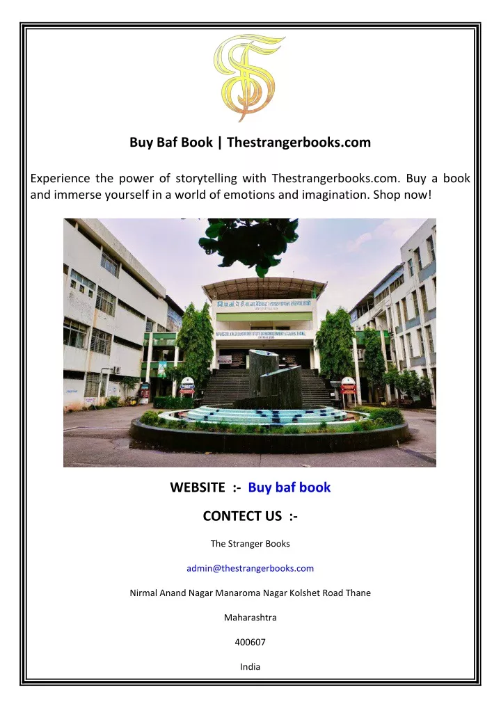 buy baf book thestrangerbooks com