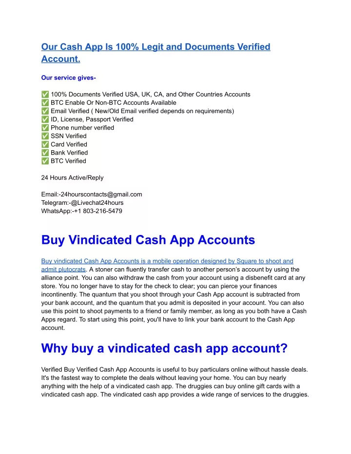 our cash app is 100 legit and documents verified
