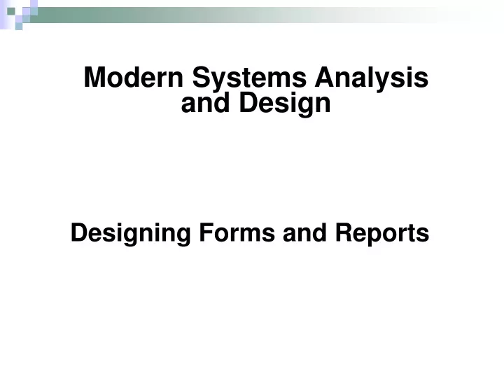 designing forms and reports