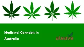 Medicinal Cannabis in Australia - aleave.com.au