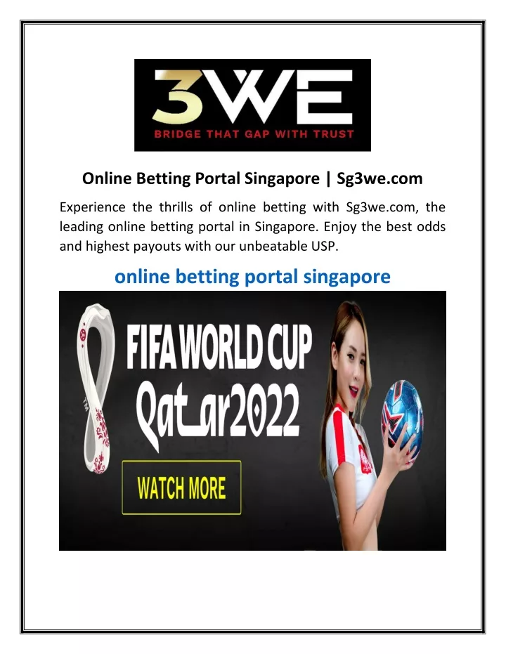 online betting portal singapore sg3we com