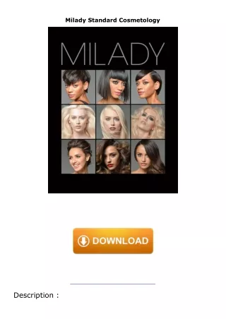 Download⚡️PDF❤️ Milady Standard Cosmetology