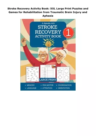 download⚡️[EBOOK]❤️ Stroke Recovery Activity Book: XXL Large Print Puzzles and Games for Rehabilitation from Trauma