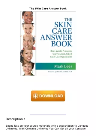 [PDF]❤️DOWNLOAD⚡️ The Skin Care Answer Book