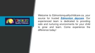Edmonton Daycare  Edmontonqualitychildcare.ca