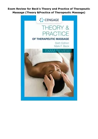 Download⚡️ Exam Review for Beck’s Theory and Practice of Therapeutic Massage (Theory & Practice of Therapeutic Mass